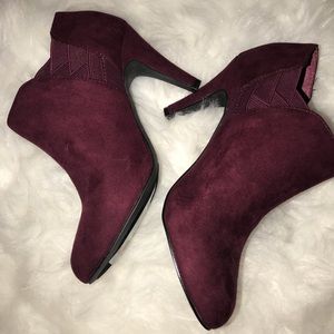 Maroon Heel Boots Size 5.5